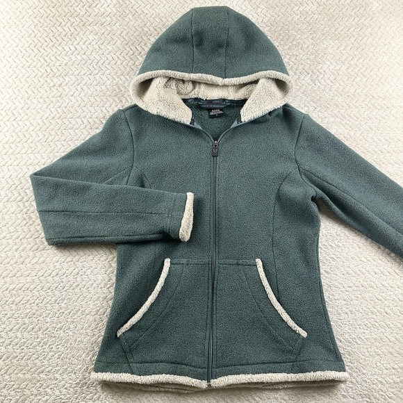 Kuhl ALFPACA Hoody Jacket Women's Small S Hoodie Sherpa Full Zip Green Stretchy - Picture 2 of 10